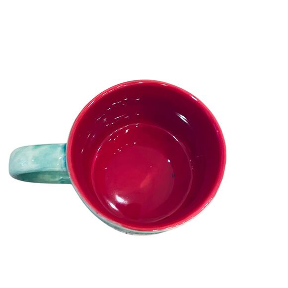 2pc Eli+Ana Christmas Mugs Green Smiling Sammy Santa Ceramic 2023 16oz Holiday - Picture 8 of 15